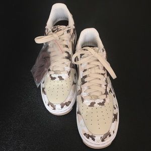 Nike | NWT 2Ks Air Force 1 One Prem Brown Tan Camo